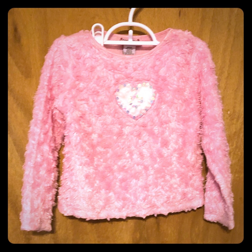 Little girls pretty pink sweater